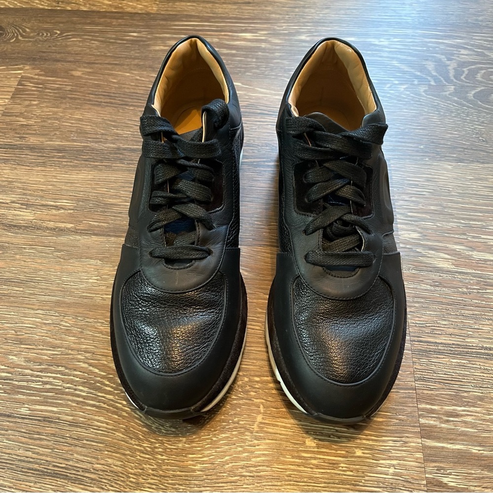Salvatore Ferragamo Black Leather Morgan Sneakers - made in Italy, Florence - Picture 14 of 14